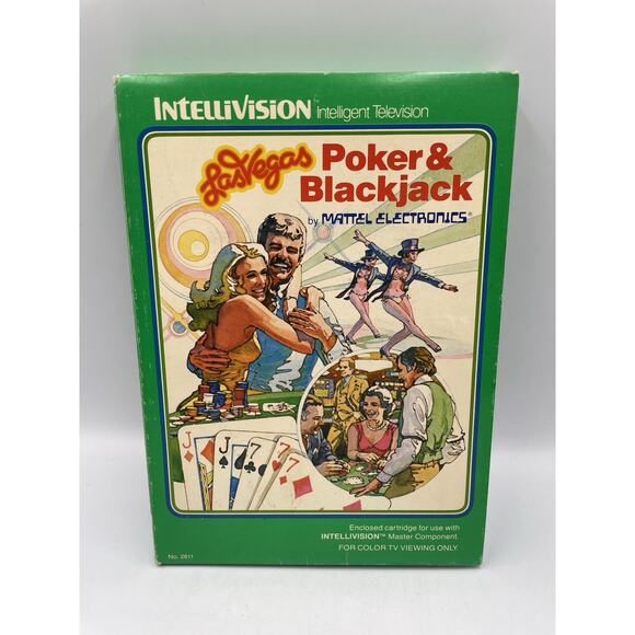 1979 Mattel Intellivision Las Vegas Poker & Blackjack Game COMPLETE, Tested - Picture 8 of 10